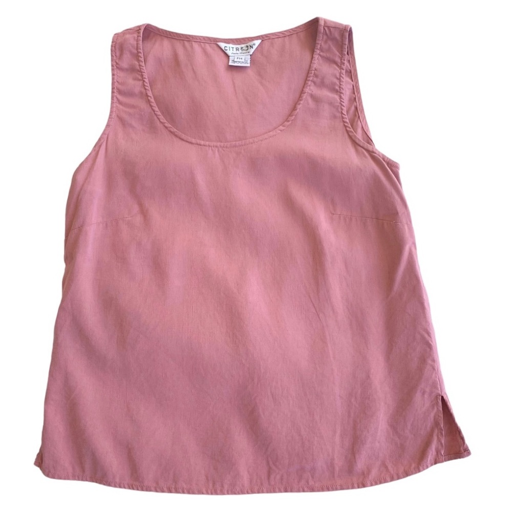 Citron Santa Monica Silk Wool Blend Sleeveless Tank Size Petite M